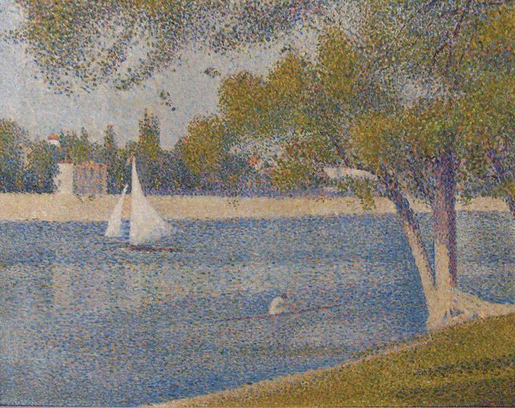 Georges Seurat The river Seine at La Grande-Jatte oil painting image